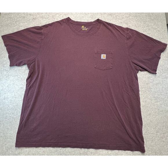 Carhartt K87 PRT Loose Fit Heavyweight Short Sleeve Pocket T-Shirt 4XL Port - Picture 1 of 8